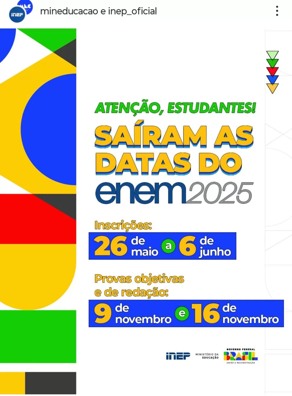 data do enem 2025
