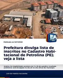 prefeitura petrolina novo lar