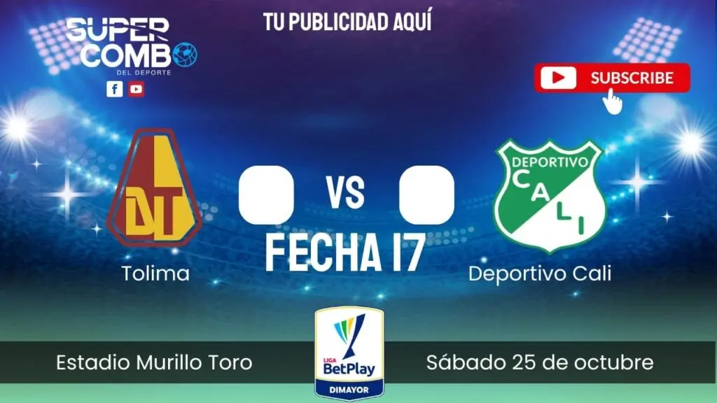 tolima x deportivo cali
