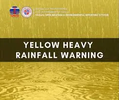 yellow alert heavy rain