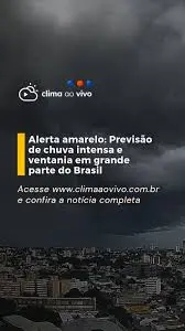 alerta amarelo chuvas intensas amanh