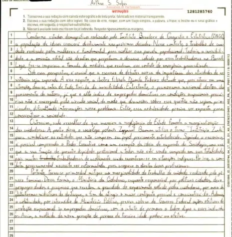 reda o nota 1000