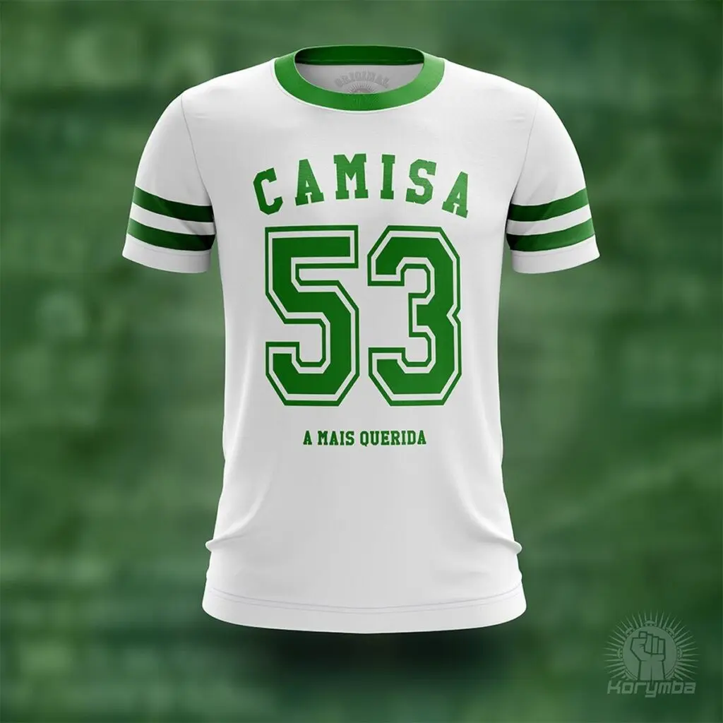 camisa verde e branco