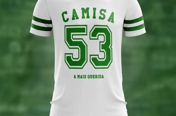 camisa verde e branco