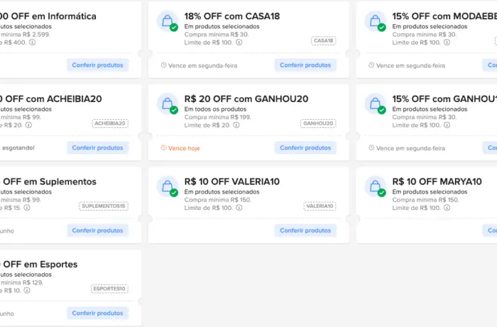 cupom mercado livre hoje