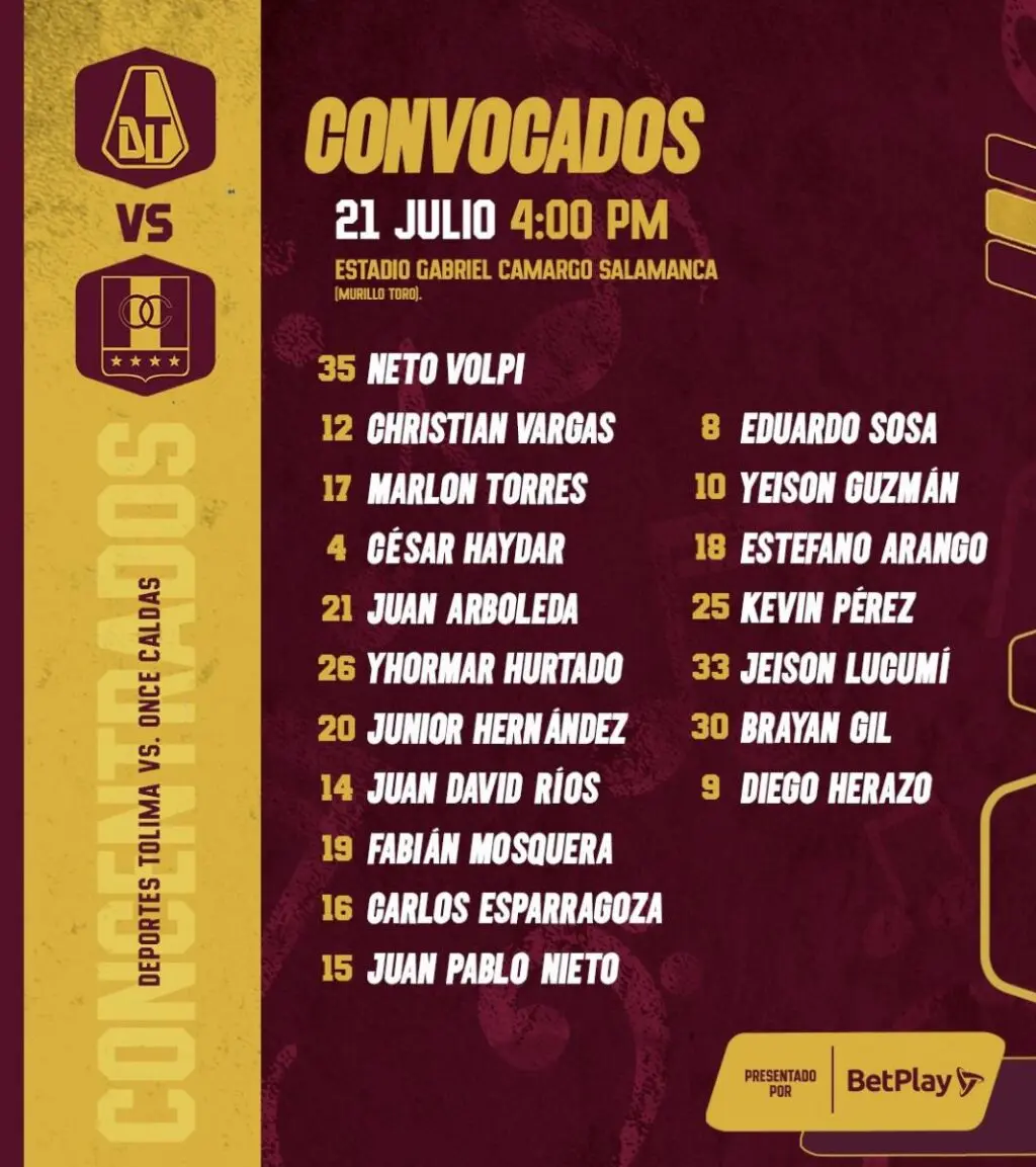 deportes tolima once caldas 15 02 2026