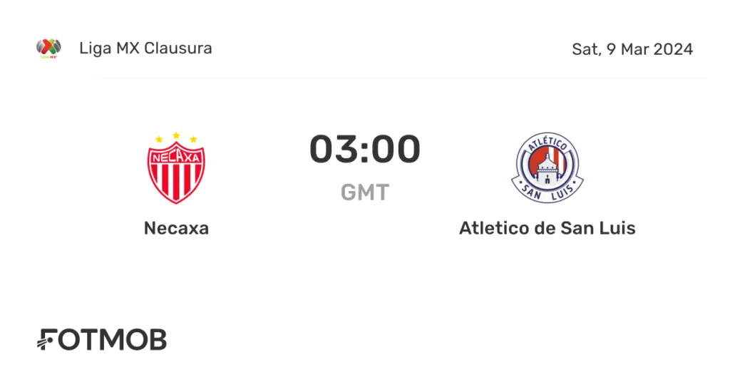 necaxa x atl tico san luis