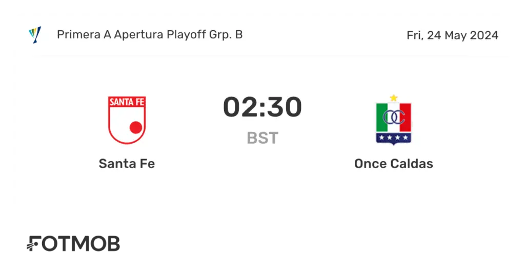 once caldas x santa fe