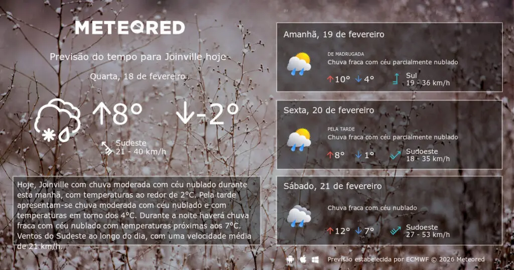 previs o do tempo joinville