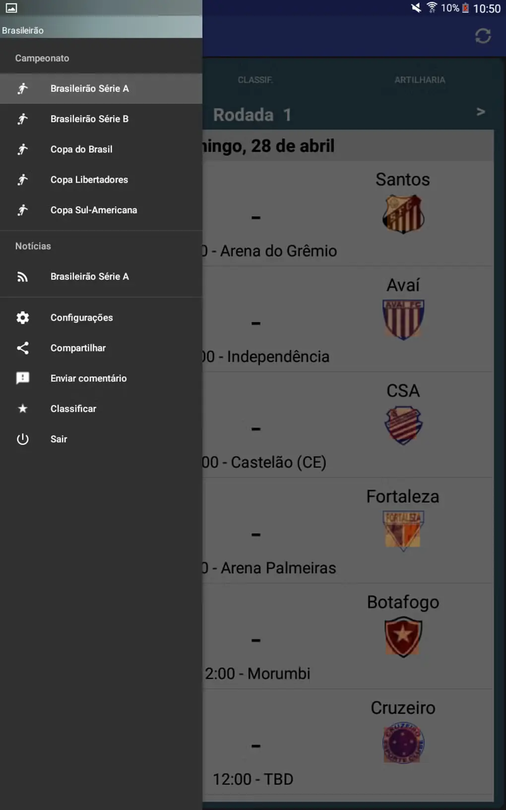 tabela brasileir o