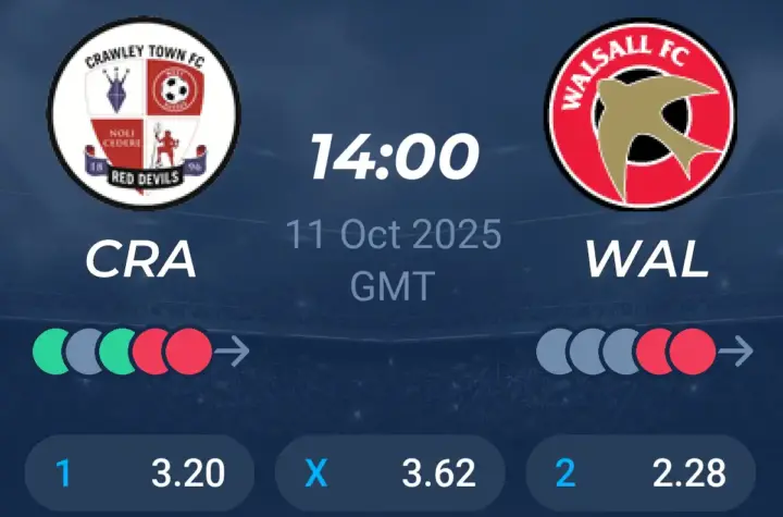 walsall crawley town 27 01 2026