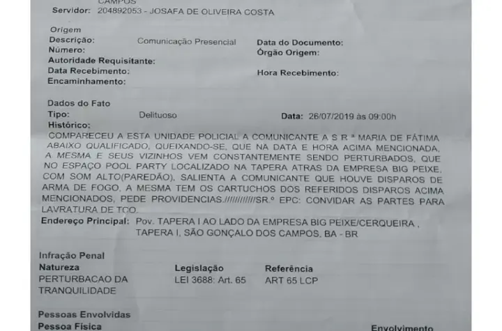 boletim de ocorrencia — BR news