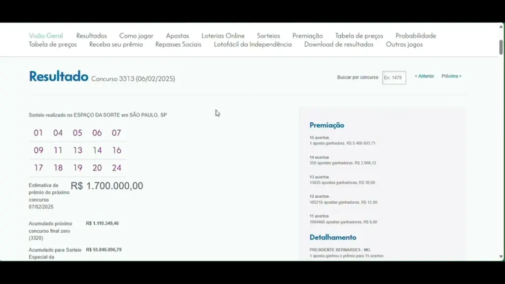 lotofacil 3633 — BR news
