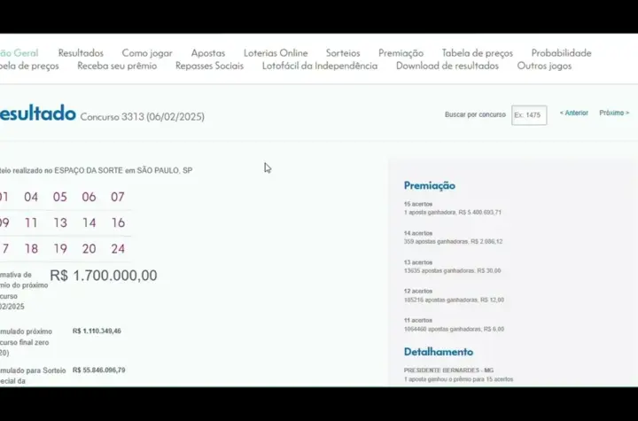 lotofácil 3633 — BR news