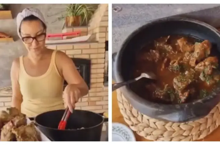 janja prepara carne de paca — BR news